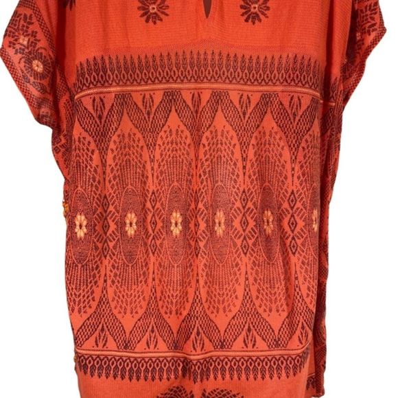 New Romantics FP Size Small Byzantine Dreams Tunic Top Coral Knitted Oversize - Picture 13 of 14